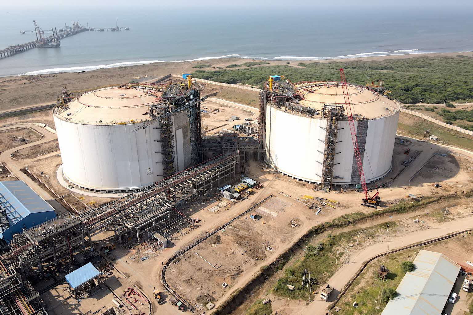 In 2020, Rotary was engaged to construct the double-walled tanks for the Chhara LNG Terminal Project in Gujarat, India. PHOTO: ROTARY ENGINEERING