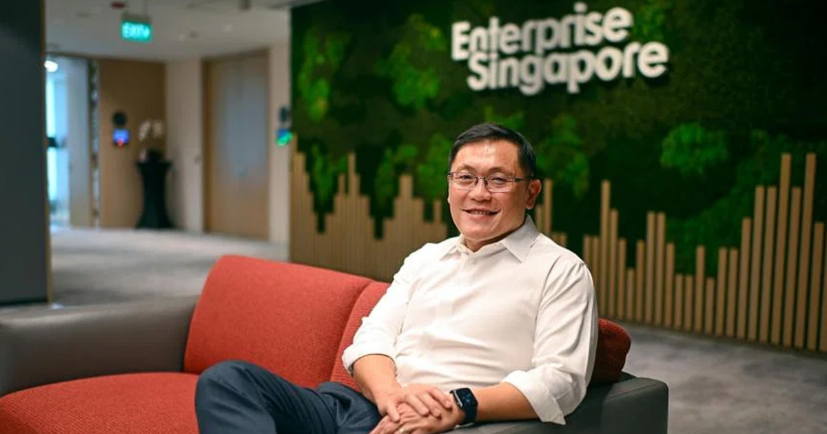 Enterprise Singapore's new chairman Lee Chuan Teck at the Enterprise Singapore office in Bugis Junction on April 29.